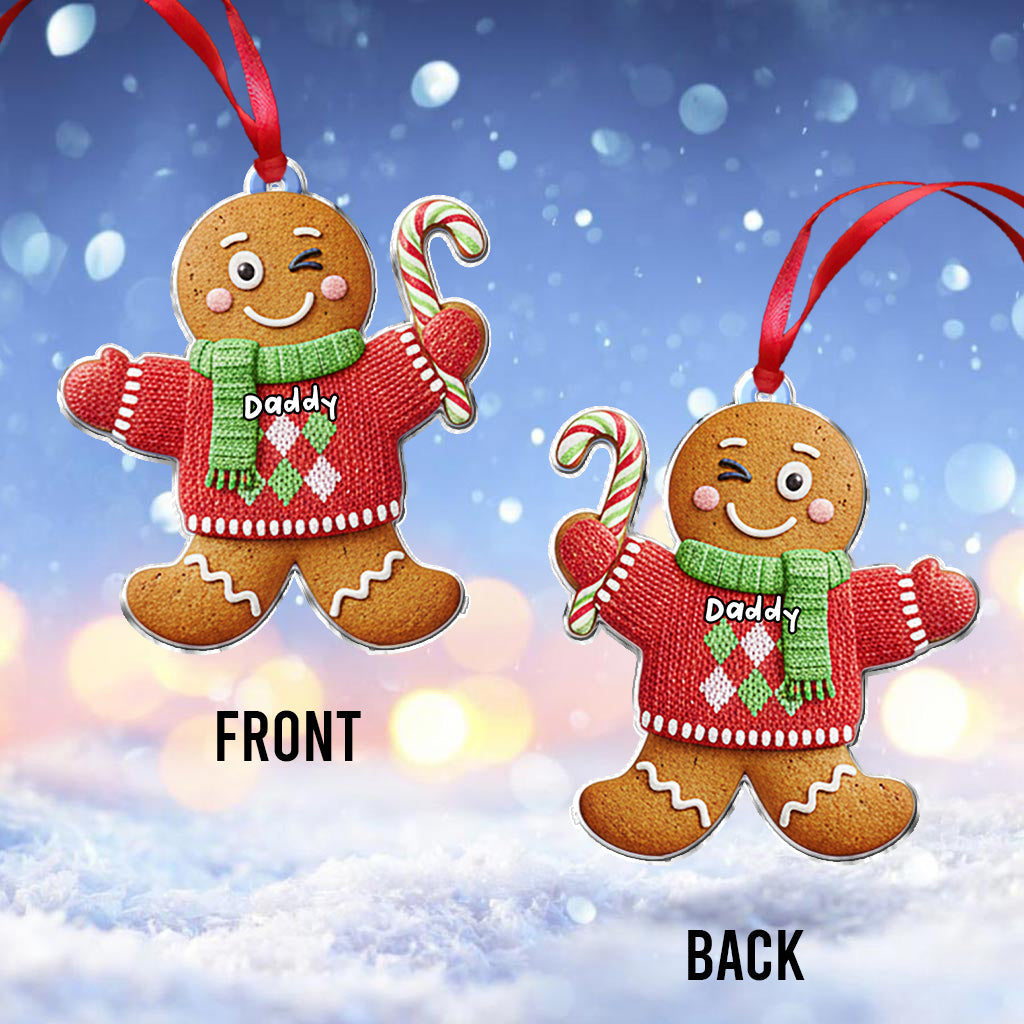 Gingerbread Family - Personalized Family Ornament