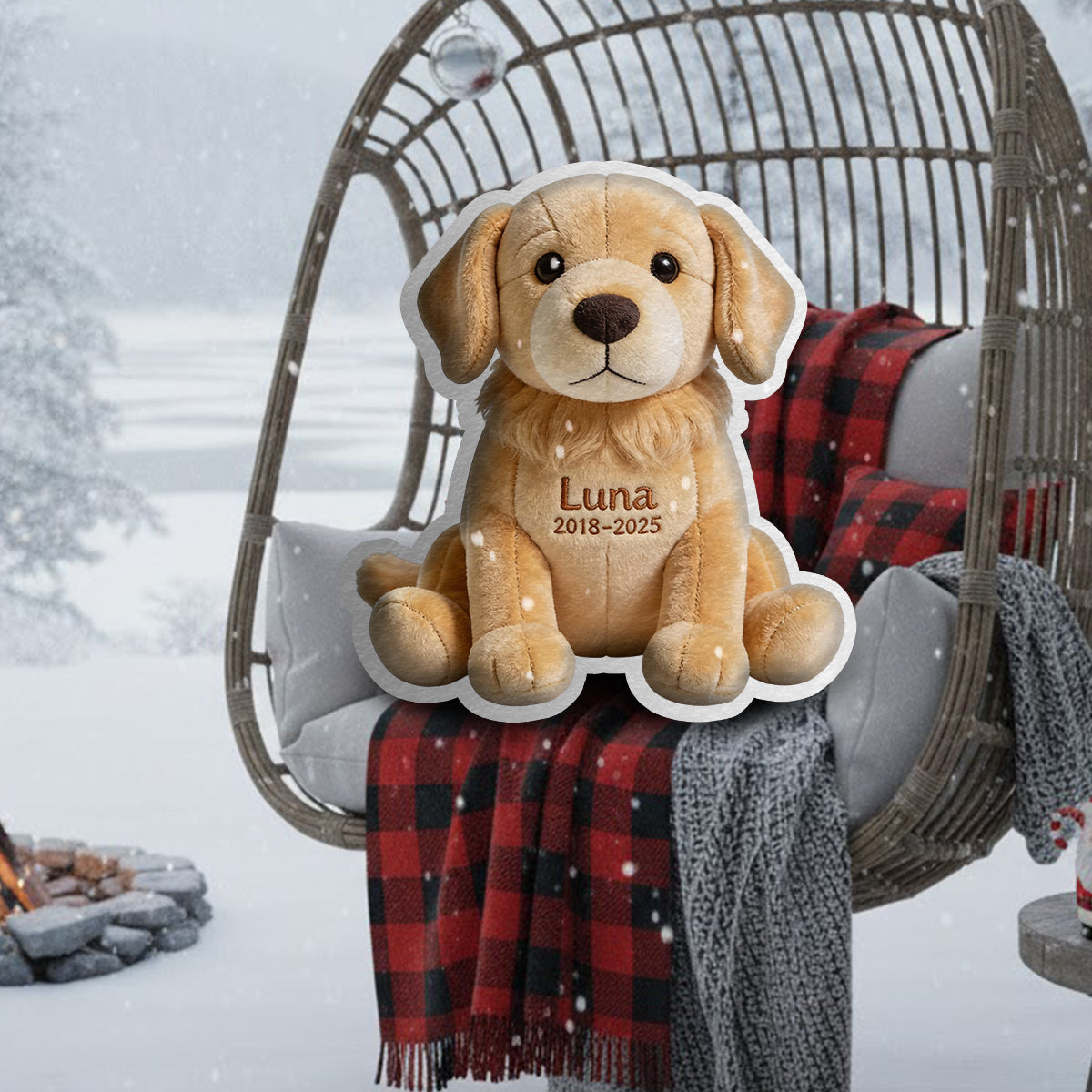 Custom From Any Photo - Personalized Dog Faux Fur Shaped Pillow