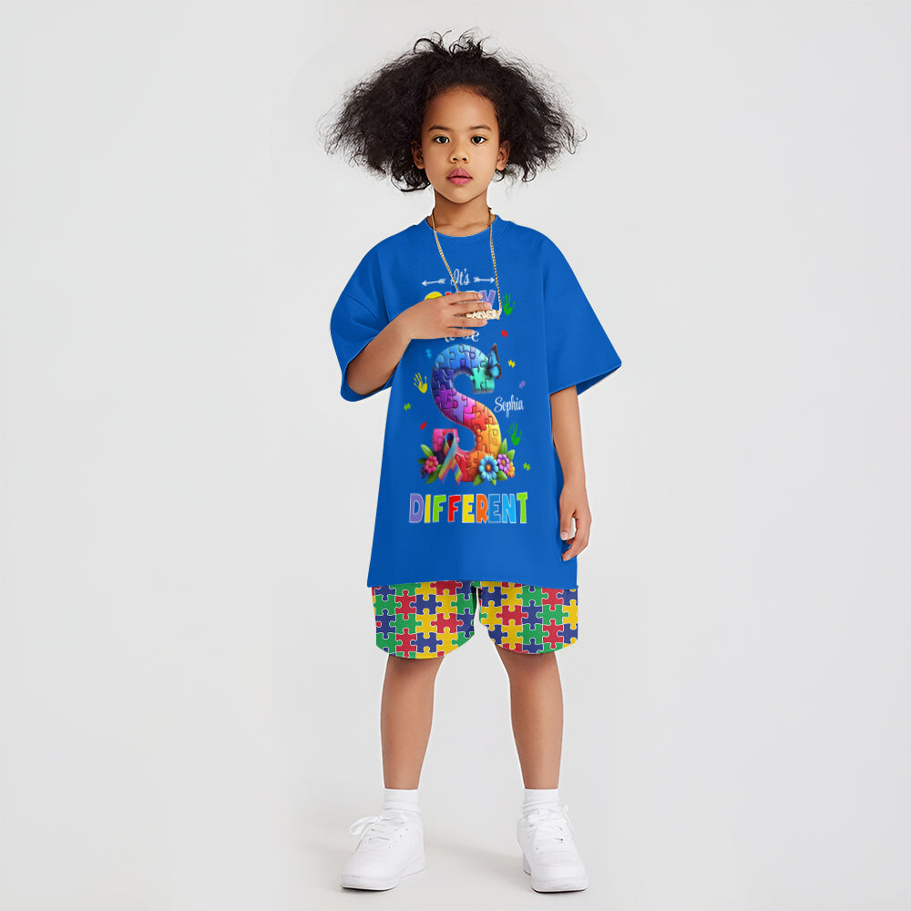 Colorful Puzzle Alphabet - Personalized Kid T-shirt & Shorts