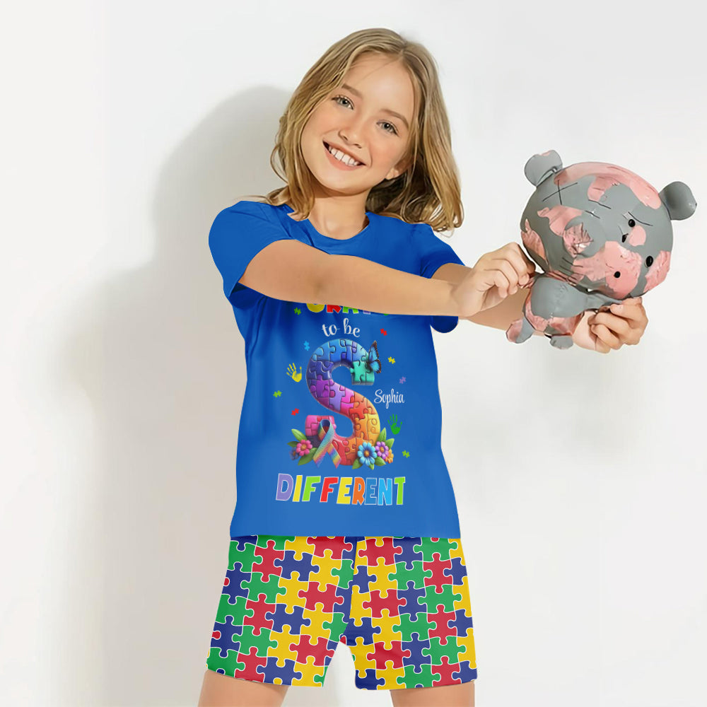 Colorful Puzzle Alphabet - Personalized Kid T-shirt & Shorts