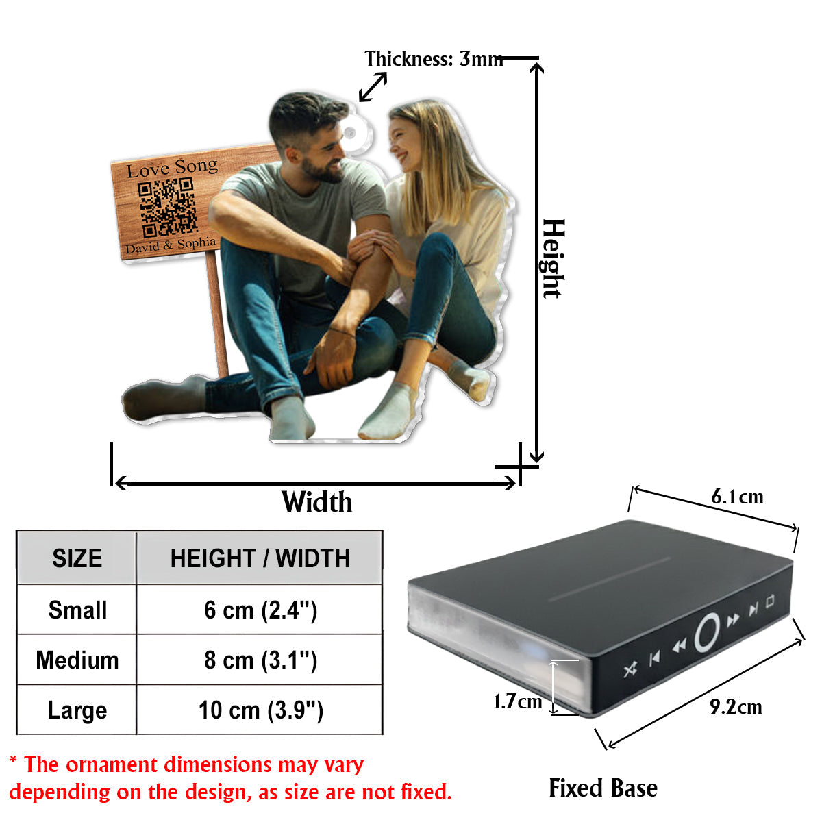 A Few Words for You - Personalized Couple Music Ornament