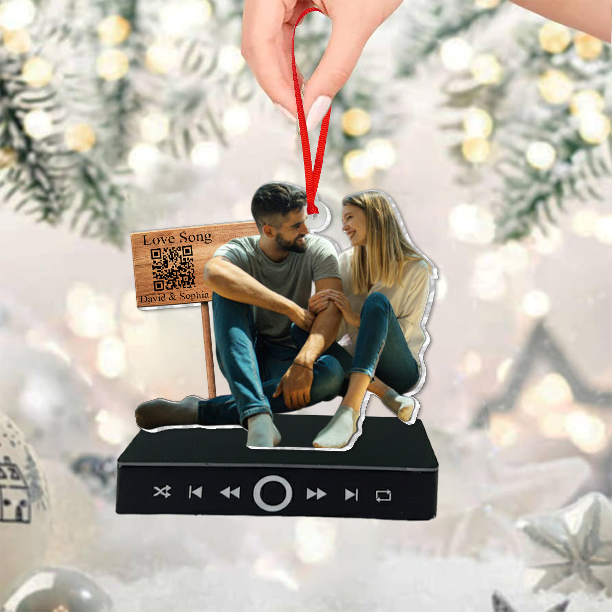 A Few Words for You - Personalized Couple Music Ornament