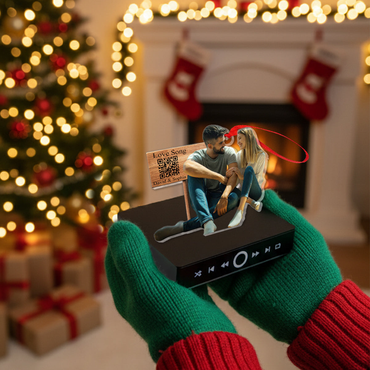 A Few Words for You - Personalized Couple Music Ornament