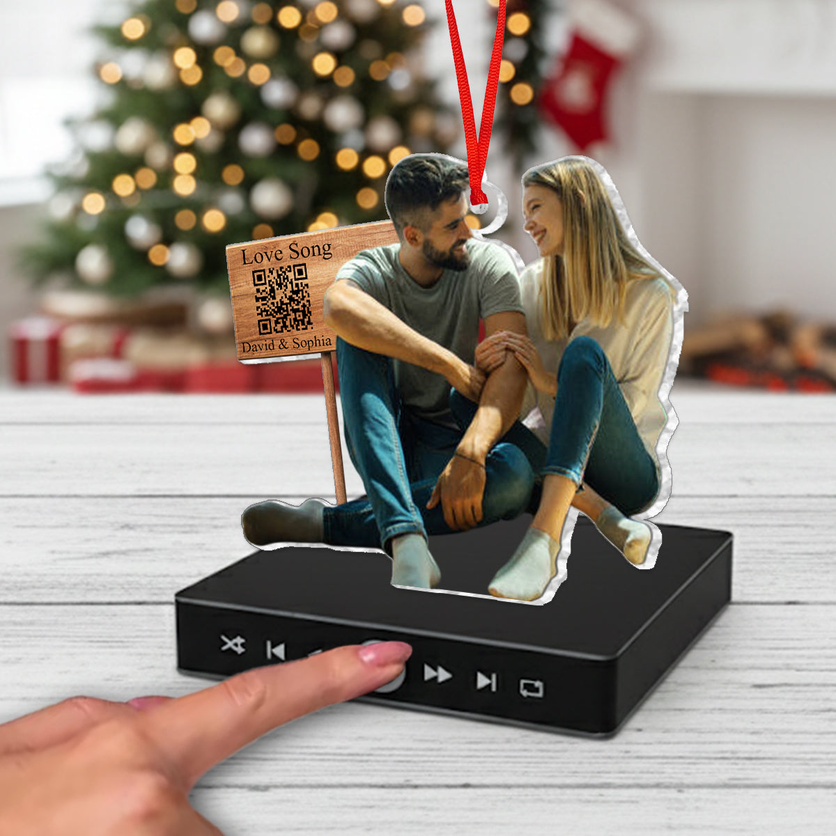A Few Words for You - Personalized Couple Music Ornament