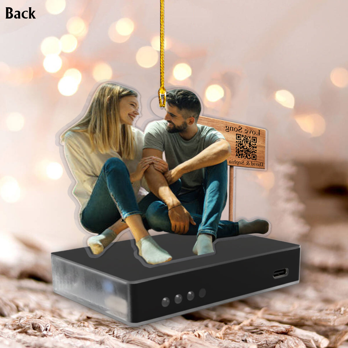 A Few Words for You - Personalized Couple Music Ornament