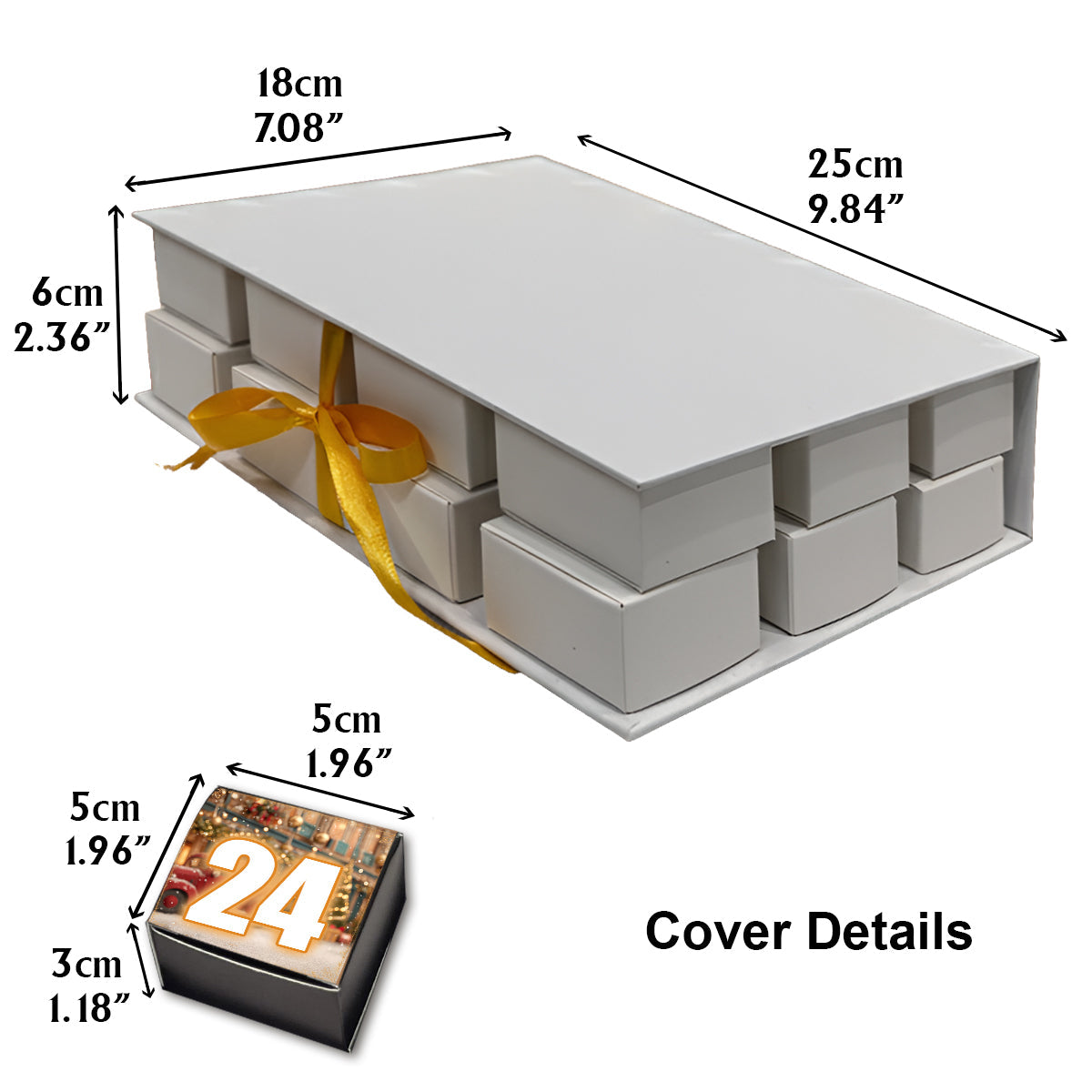 Christmas Highland Cow - Personalized Highland Cow Folded Advent Calendar With Ornaments