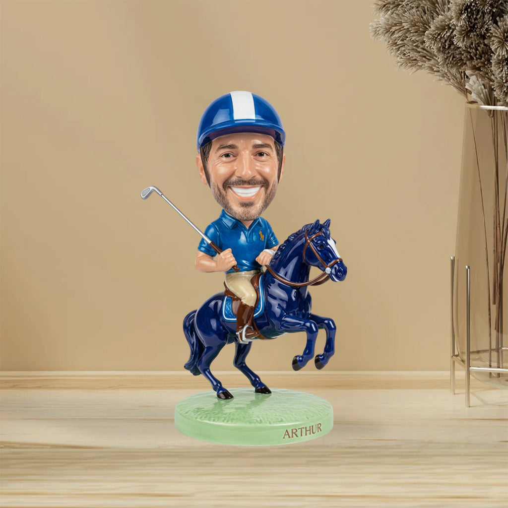 Riding Horse Playing Golf - Personalized Golf Custom Shaped Acrylic Plaque