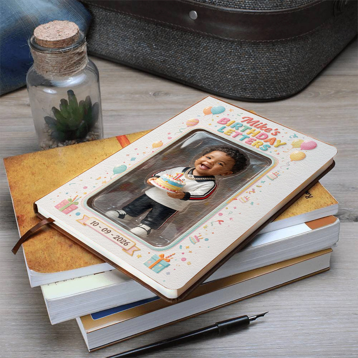 Birthday Wishes Book, Birthday Letters - Personalized Birthday Leather Journal