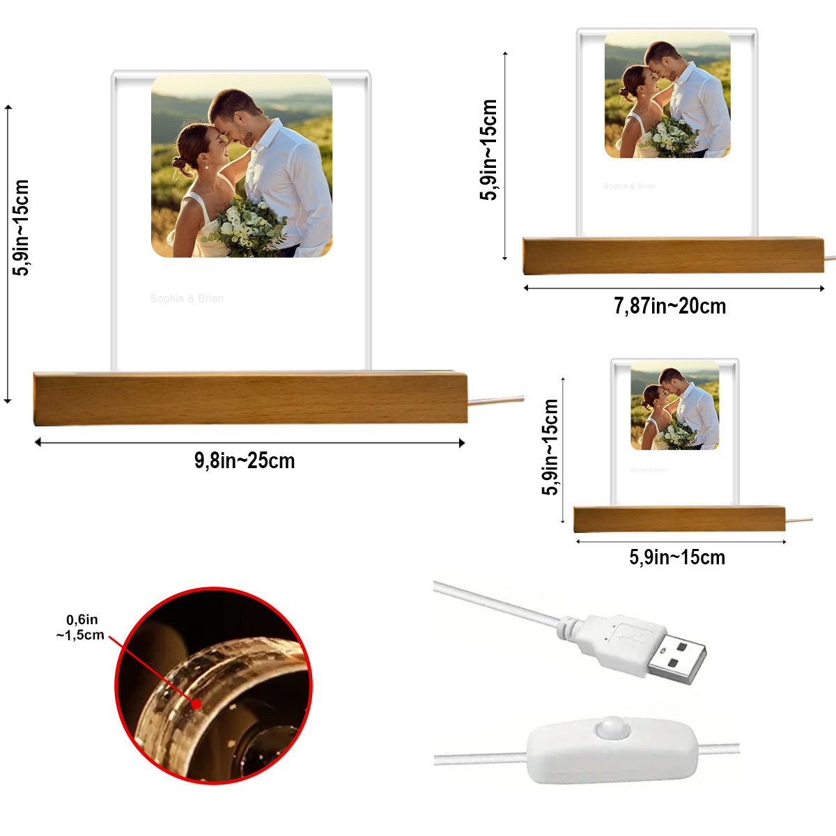 Create Your Own Love Song - Personalized Couple LED Night Light