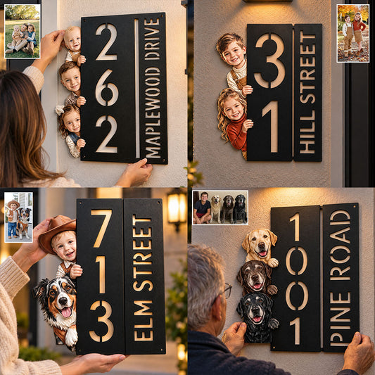 Welcome Home - Personalized Kid 3D Printed Cut Metal Sign