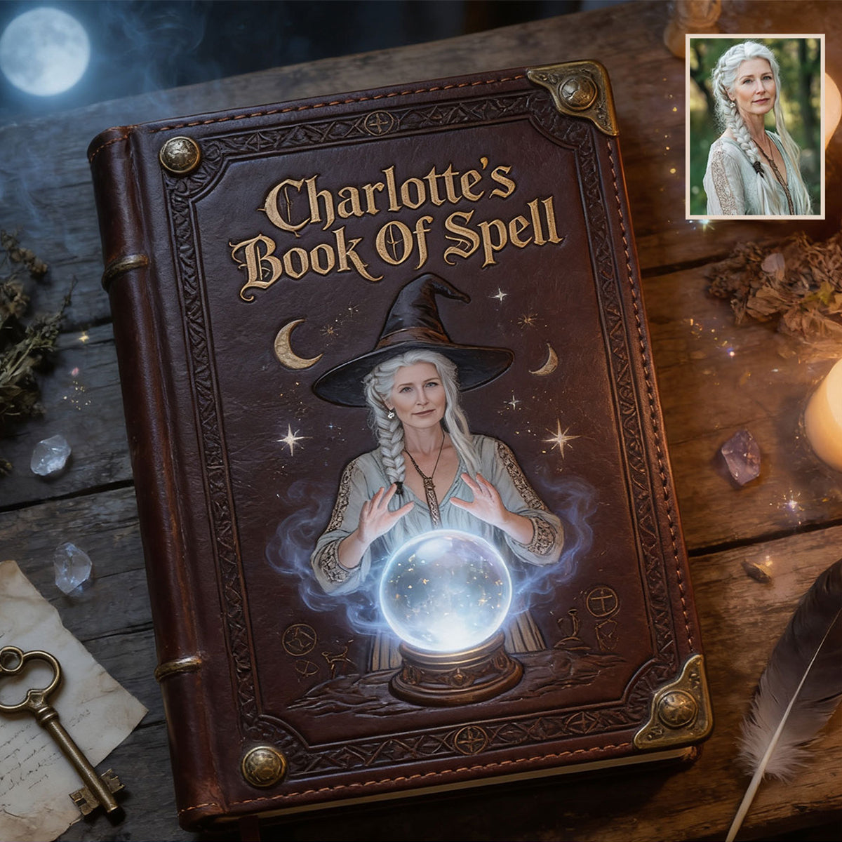 Book Of Spell - Personalized Witch Leather Journal