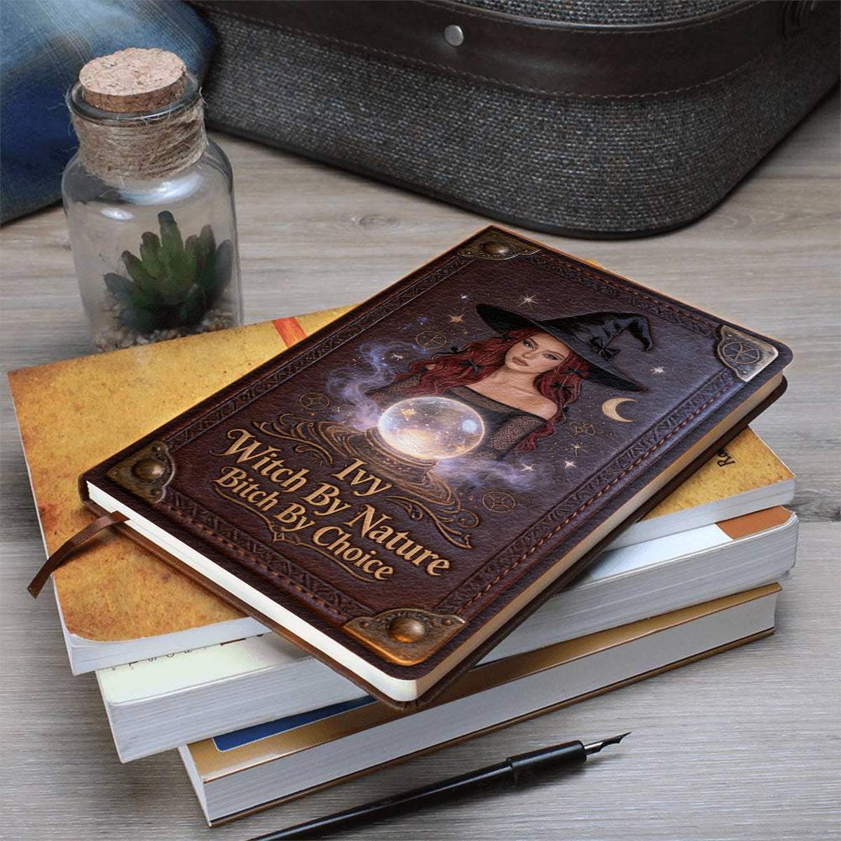 Book Of Spell - Personalized Witch Leather Journal