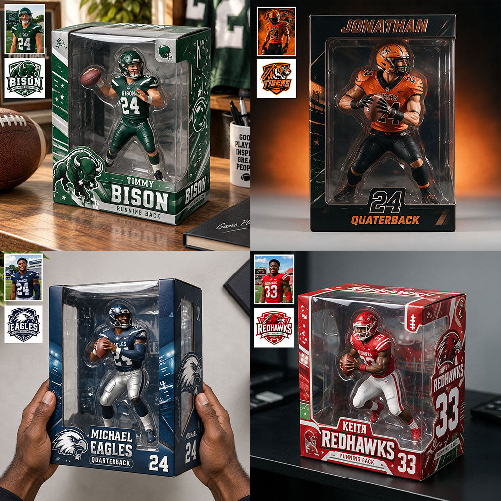 Custom From Any Photo - Personalized Football Acrylic Display Box
