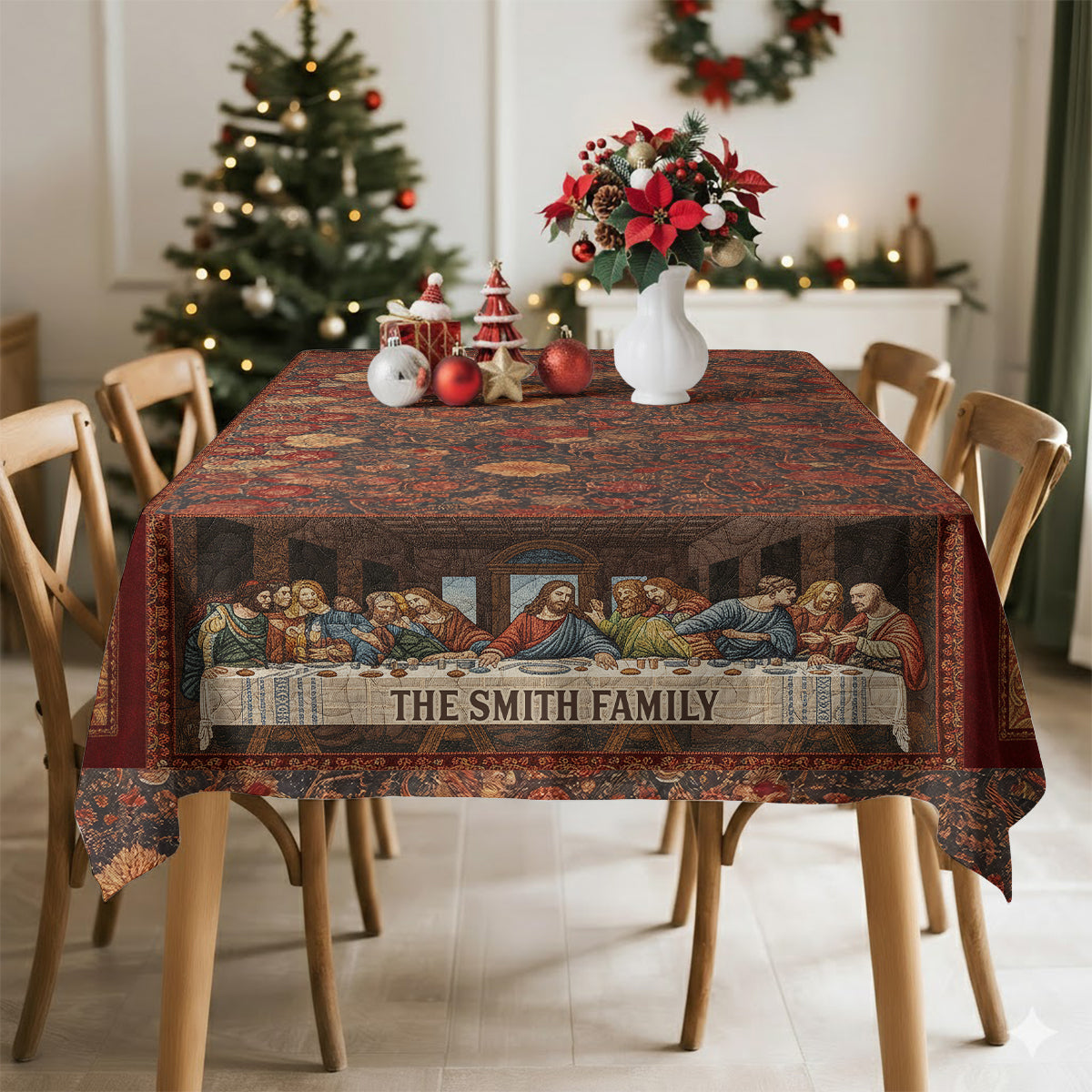 The Last Supper - Personalized Family Table Cloth Cover