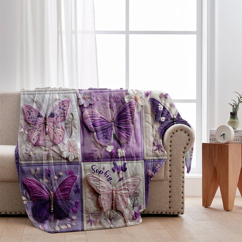 Love Butterflies - Personalized Butterfly Blanket