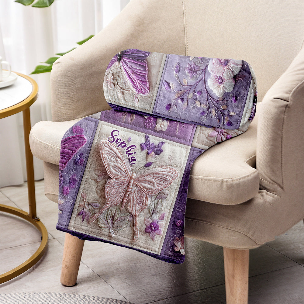 Love Butterflies - Personalized Butterfly Blanket