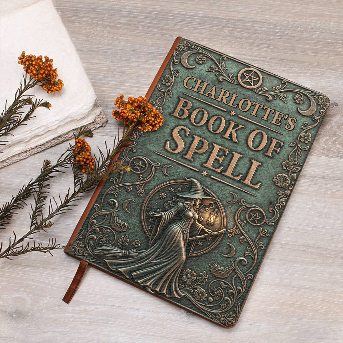 The Spellbook - Personalized Witch Leather Journal