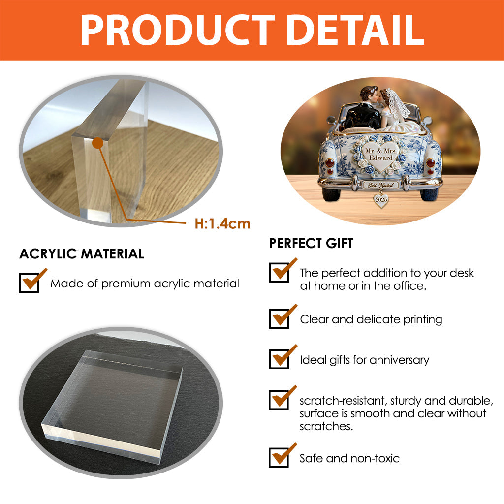 Our Anniversary - Personalized Couple Custom Shaped Acrylic Plaque