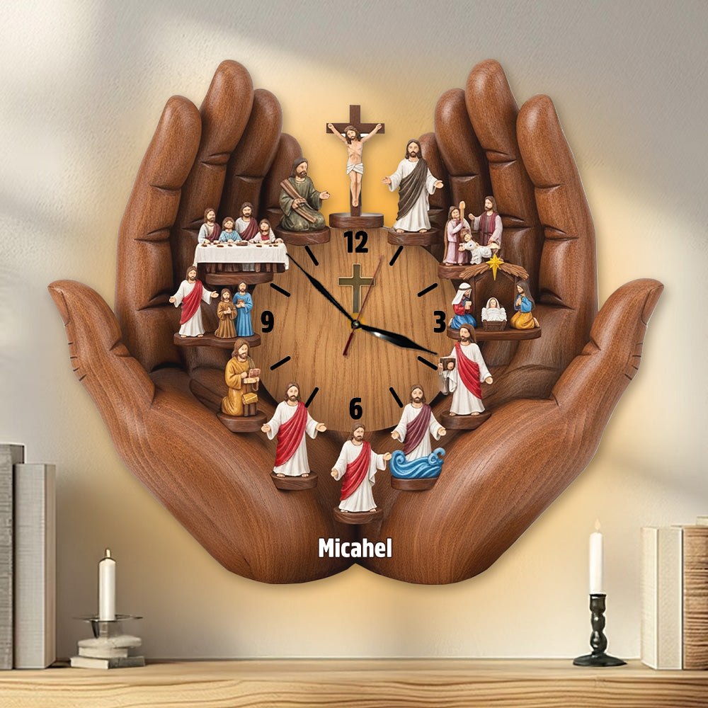 I Am With You Always - Personalized Christian LED Light Wall Clock