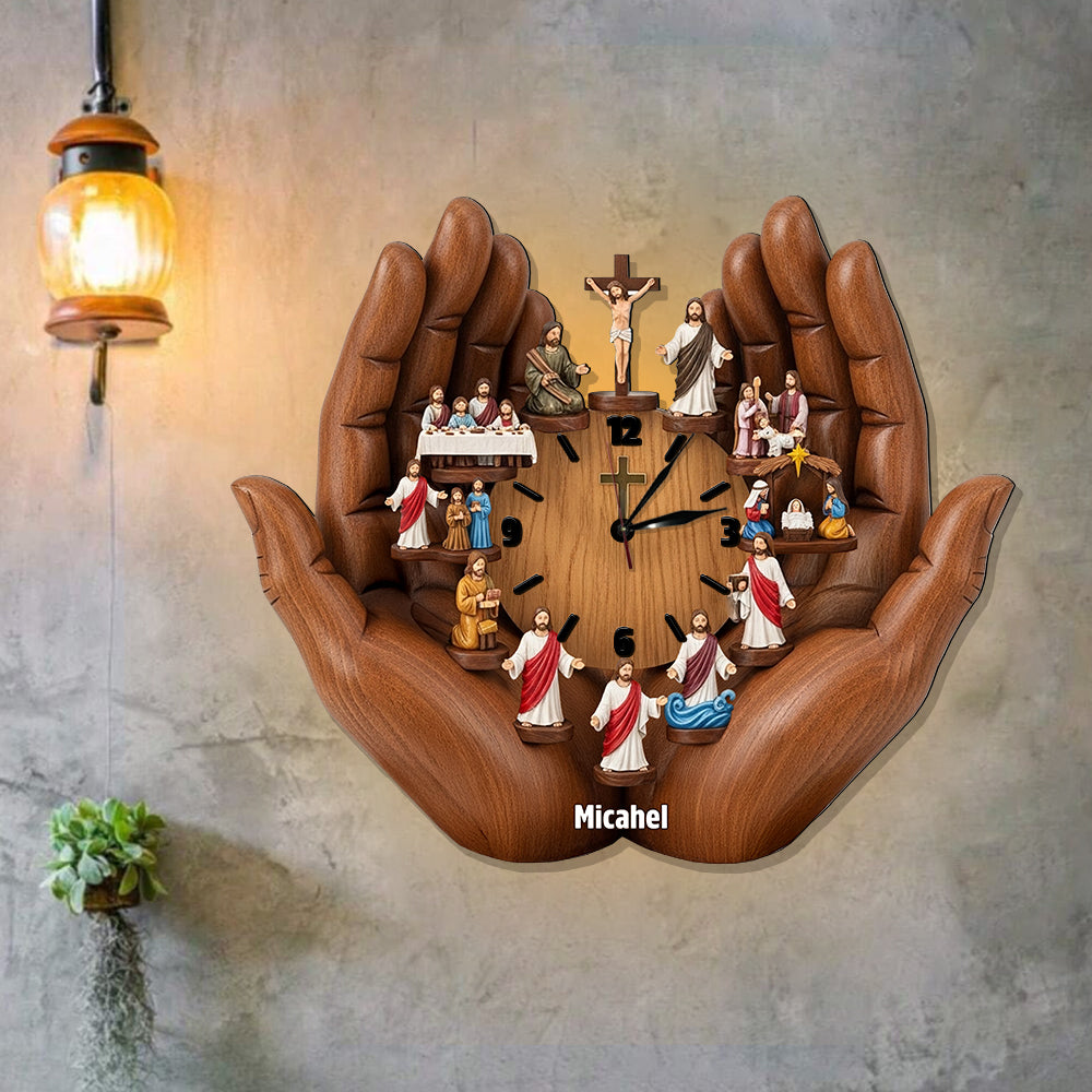 I Am With You Always - Personalized Christian LED Light Wall Clock