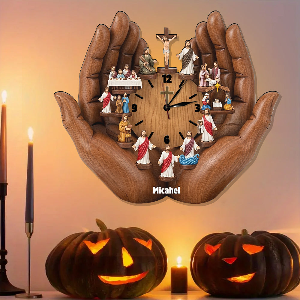 I Am With You Always - Personalized Christian LED Light Wall Clock