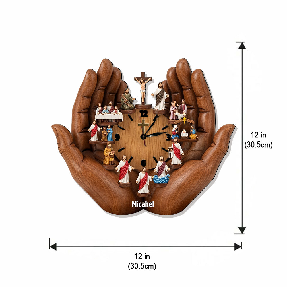 I Am With You Always - Personalized Christian LED Light Wall Clock