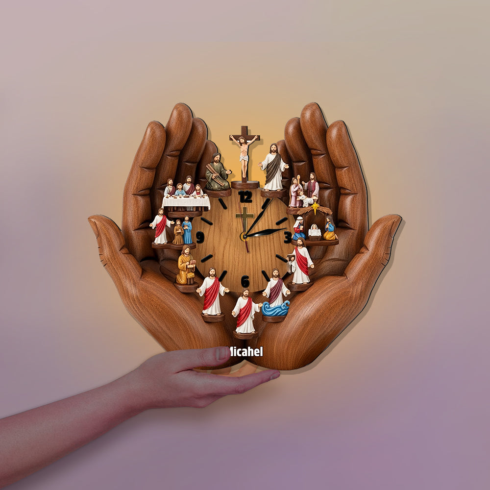 I Am With You Always - Personalized Christian LED Light Wall Clock