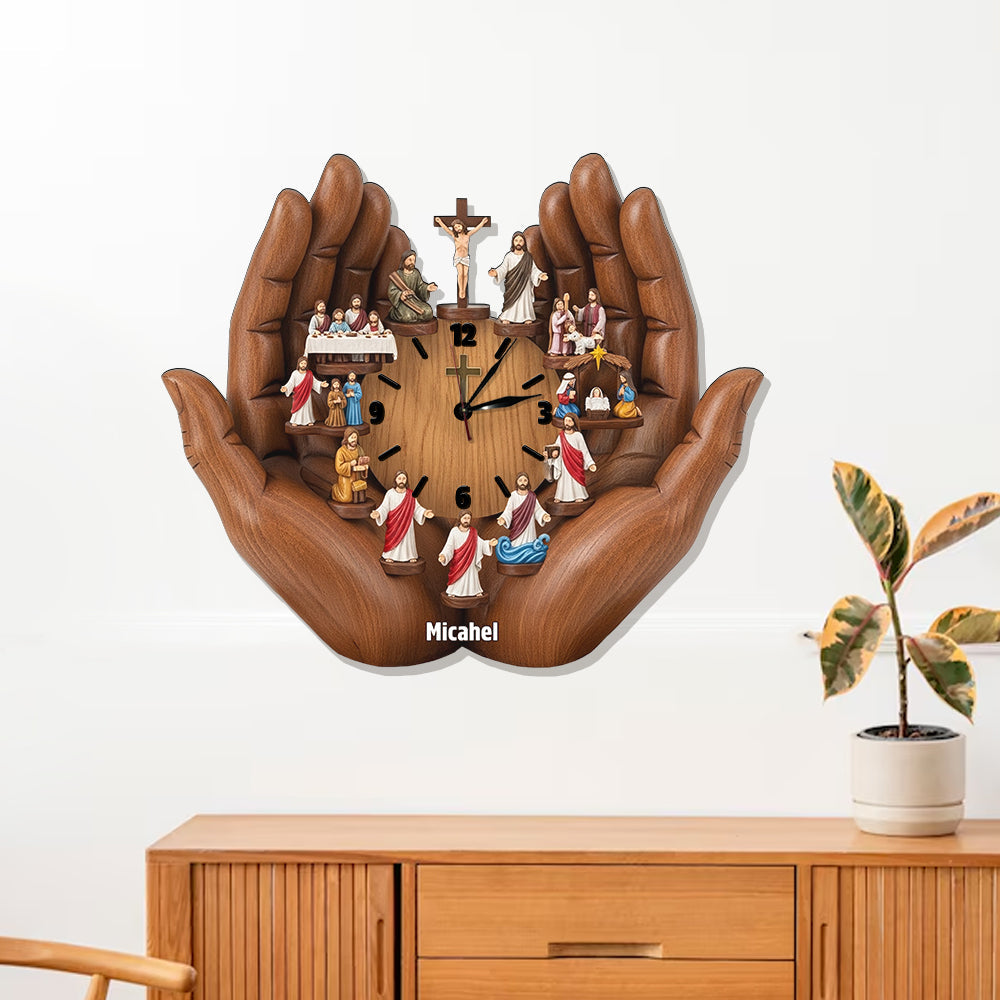 I Am With You Always - Personalized Christian LED Light Wall Clock