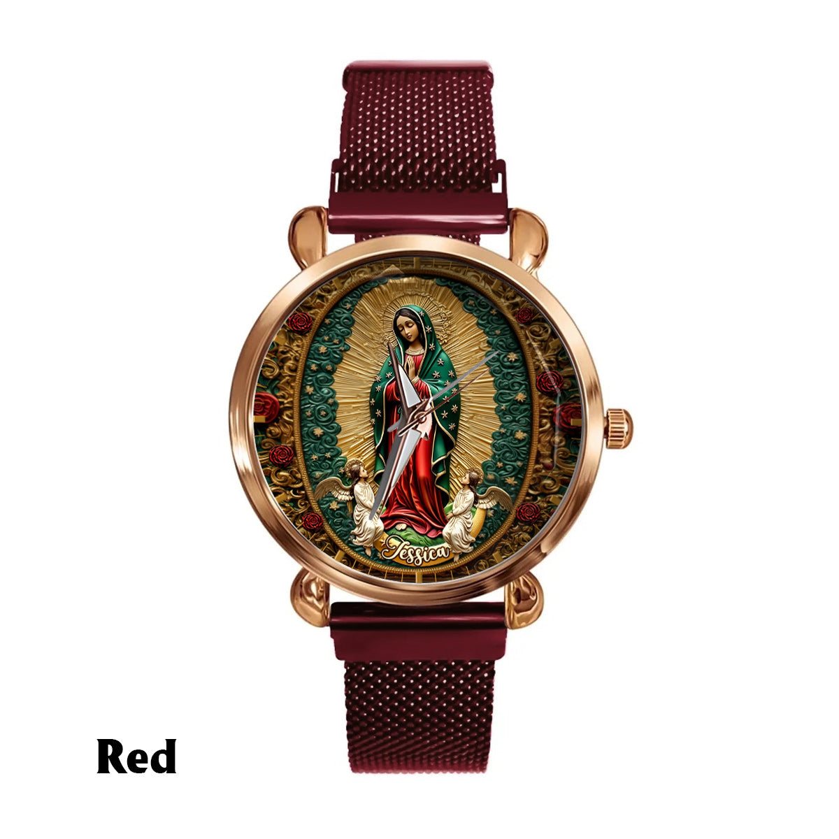 Our Lady Of Guadalupe - Personalized Christian Women Hand Watch