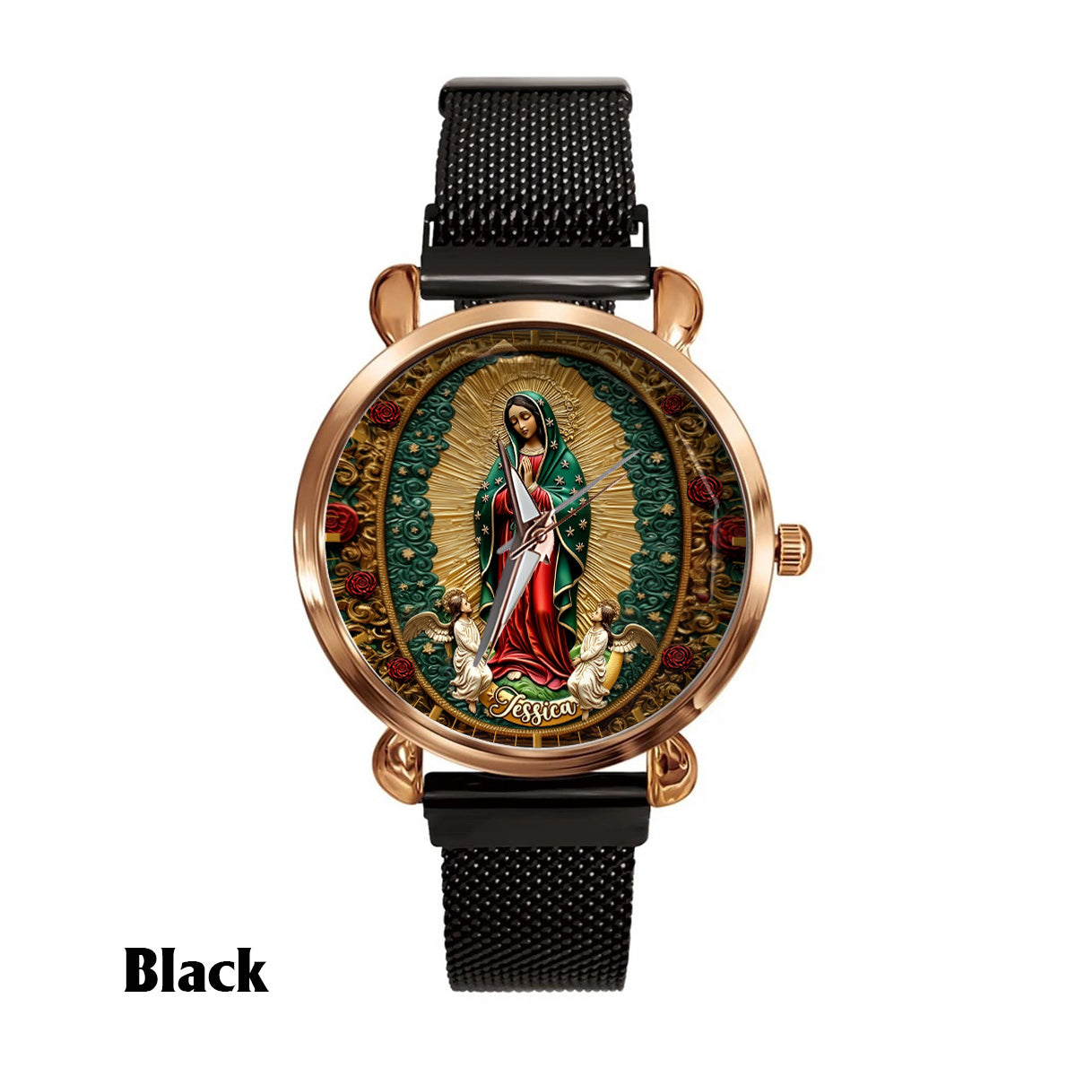Our Lady Of Guadalupe - Personalized Christian Women Hand Watch
