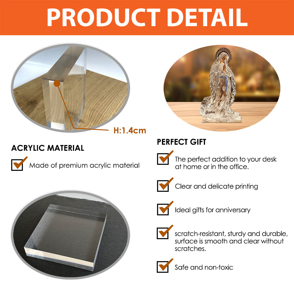 Our Lady - Personalized Christian Custom Shaped Acrylic Plaque