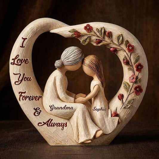 The Love Between Grandma And Granddaughter Is Forever - Personalized Kid Custom Shaped Acrylic Plaque