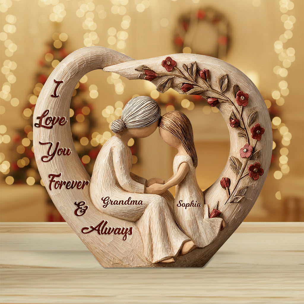 The Love Between Grandma And Granddaughter Is Forever - Personalized Kid Custom Shaped Acrylic Plaque