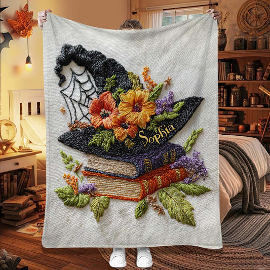 Beautiful Witch Hat - Personalized Witch Blanket