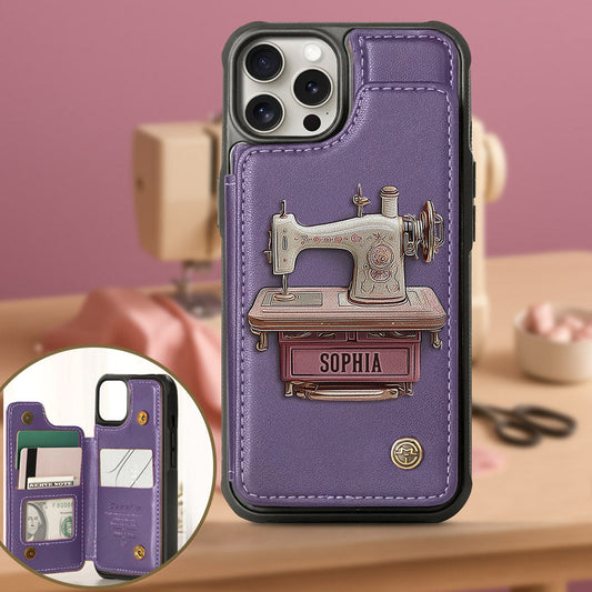 Sewing Machine - Personalized Sewing Wallet Phone Case