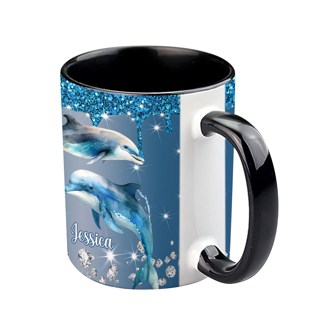 Beautiful Dolphins/ Turtle/ Whale.... - Personalized Sea Lover Accent Mug