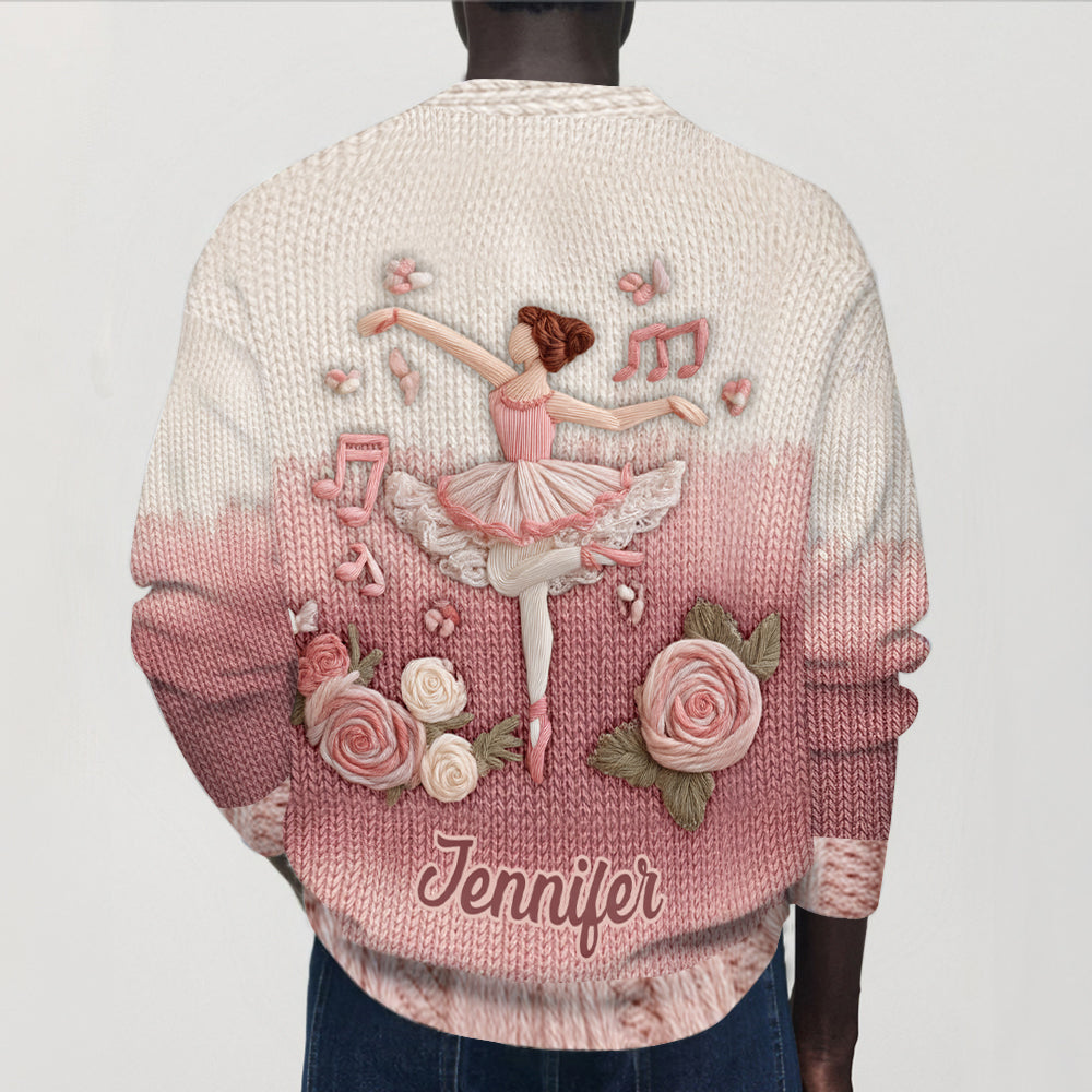 Ballet Is My Love - Personalized Ballet Cardigan Sweater