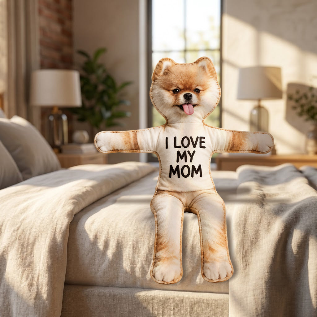 Funny Doll From Any Photo - Personalized Dog Posable Plush Doll