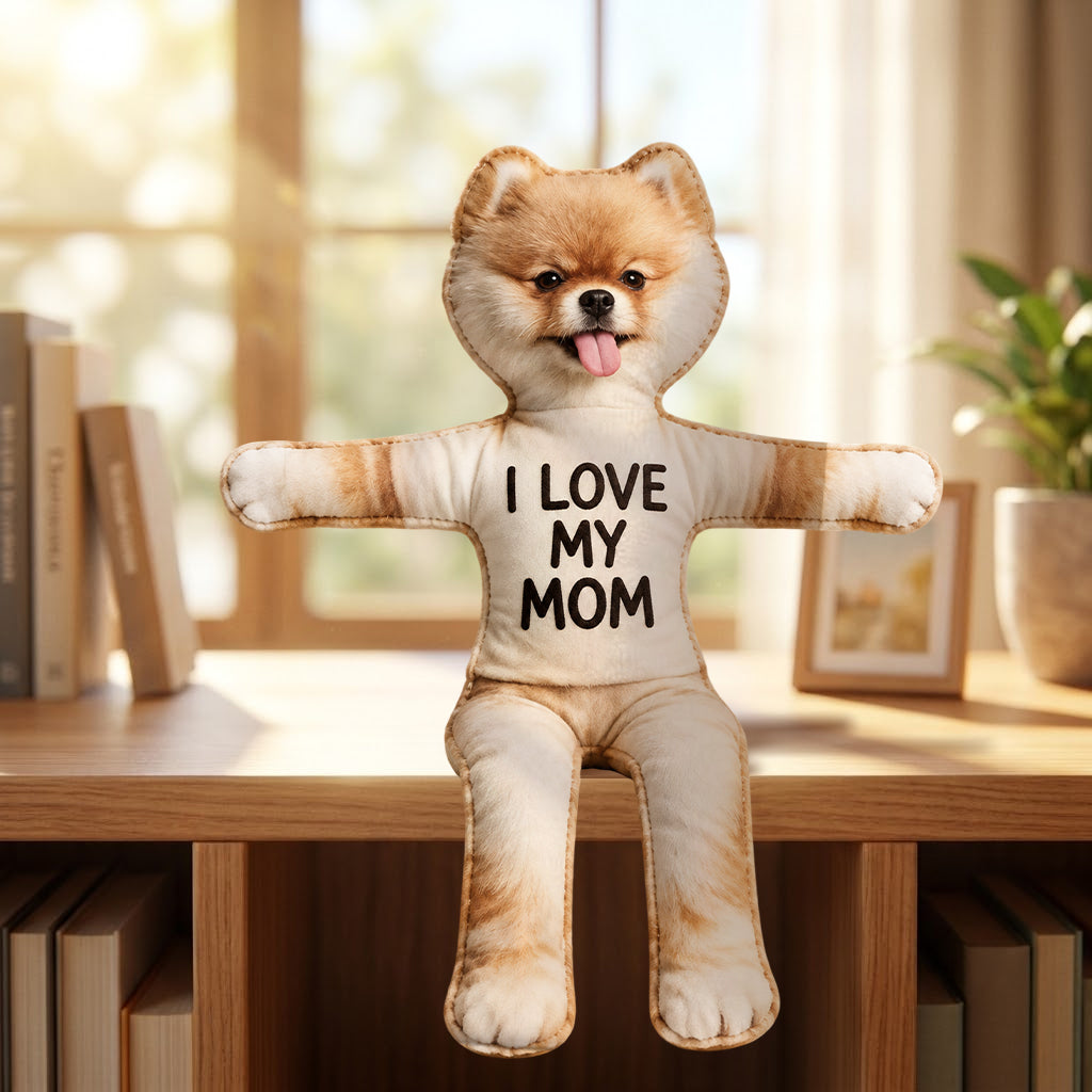Funny Doll From Any Photo - Personalized Dog Posable Plush Doll