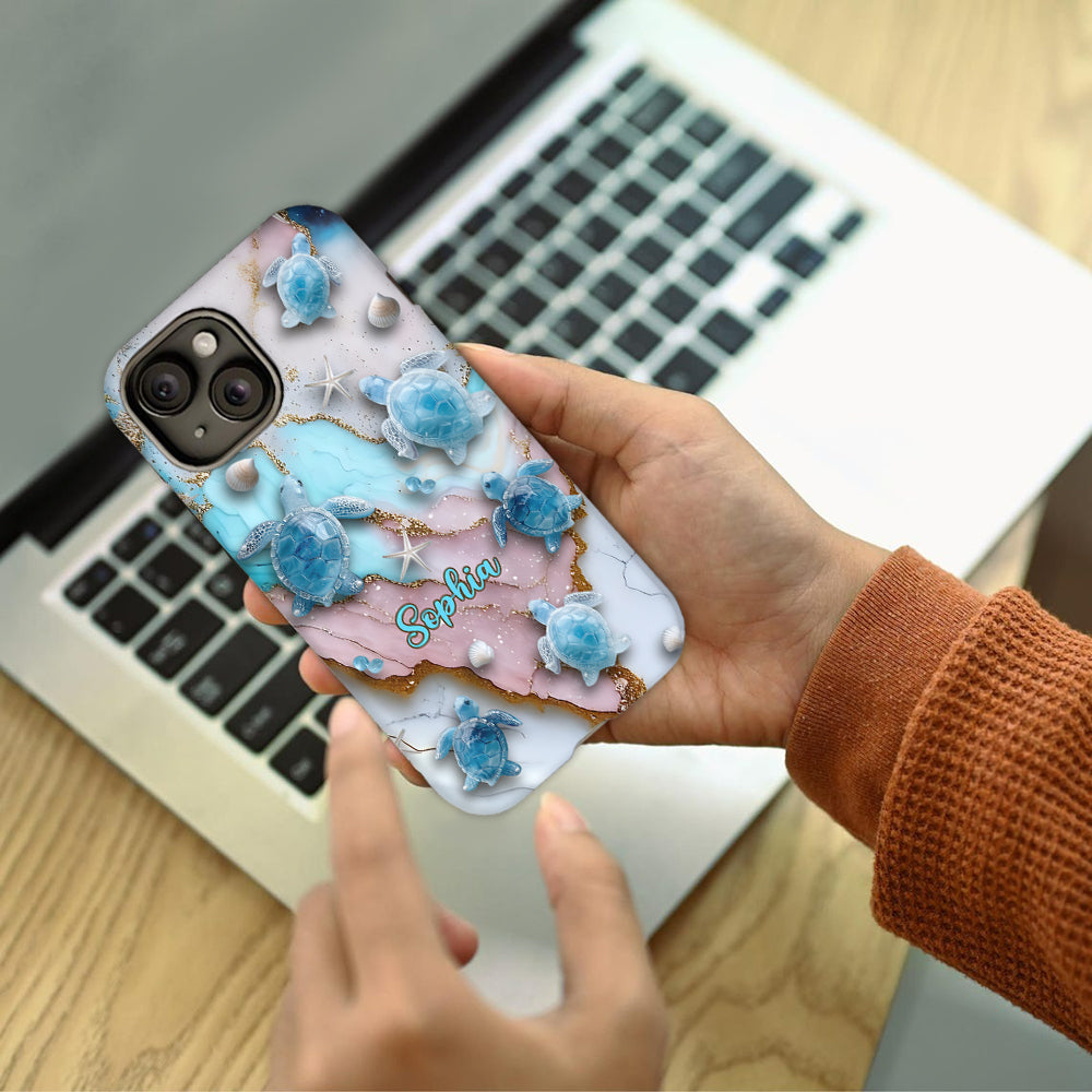 Love Turtles - Personalized Turtle Full Print Phone Case