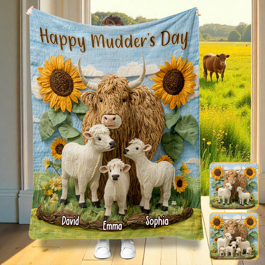 Happy Mudder's Day - Personalized Mother Blanket