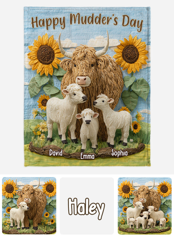 Happy Mudder's Day - Personalized Mother Blanket