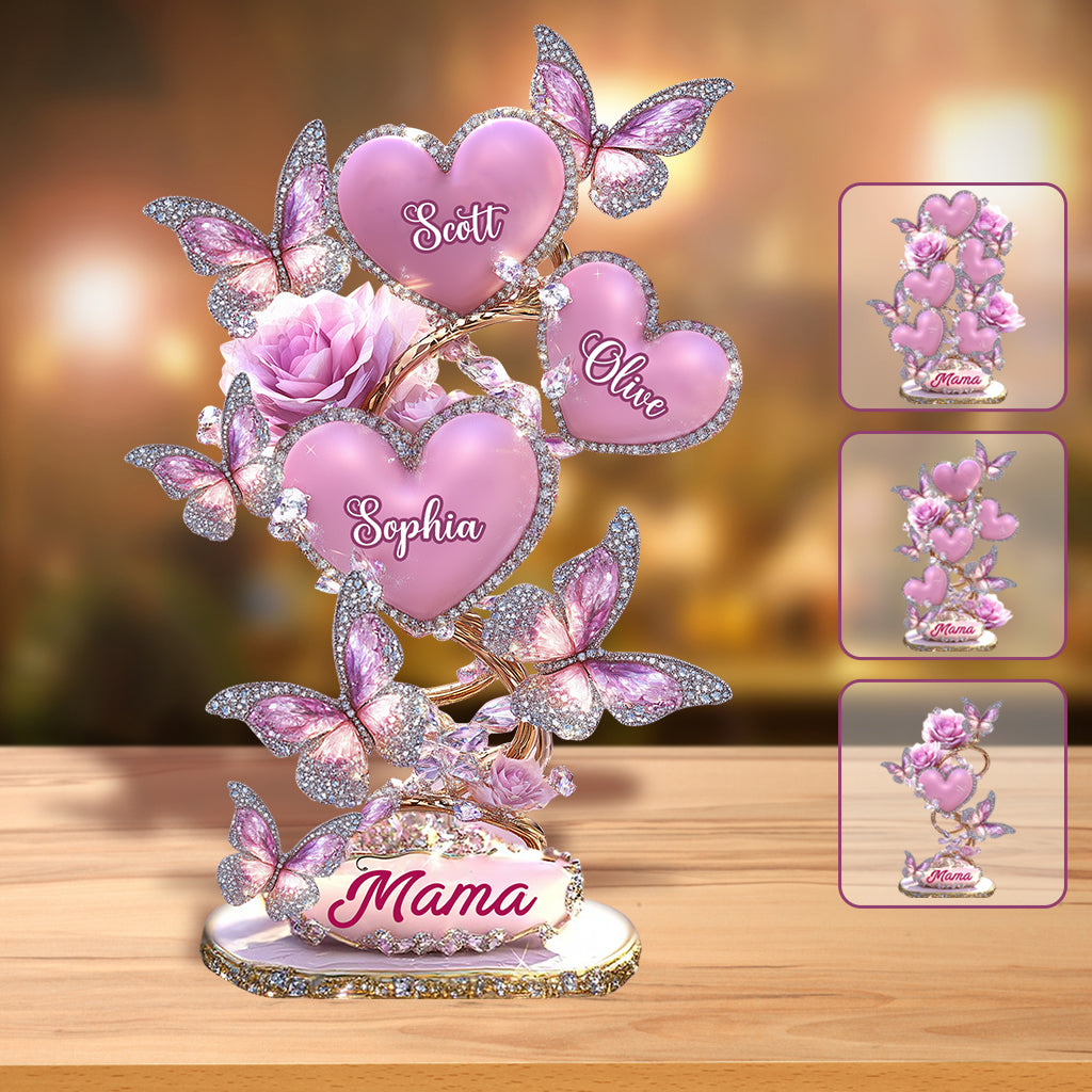 My Sweethearts Gift For Mom, Grandma - Personalized Mother Custom Shaped Acrylic Plaque