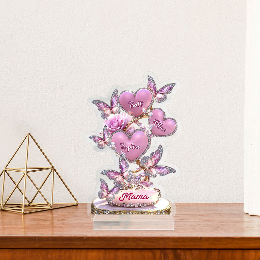 My Sweethearts Gift For Mom, Grandma - Personalized Mother Custom Shaped Acrylic Plaque