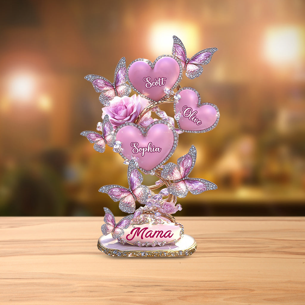 My Sweethearts Gift For Mom, Grandma - Personalized Mother Custom Shaped Acrylic Plaque