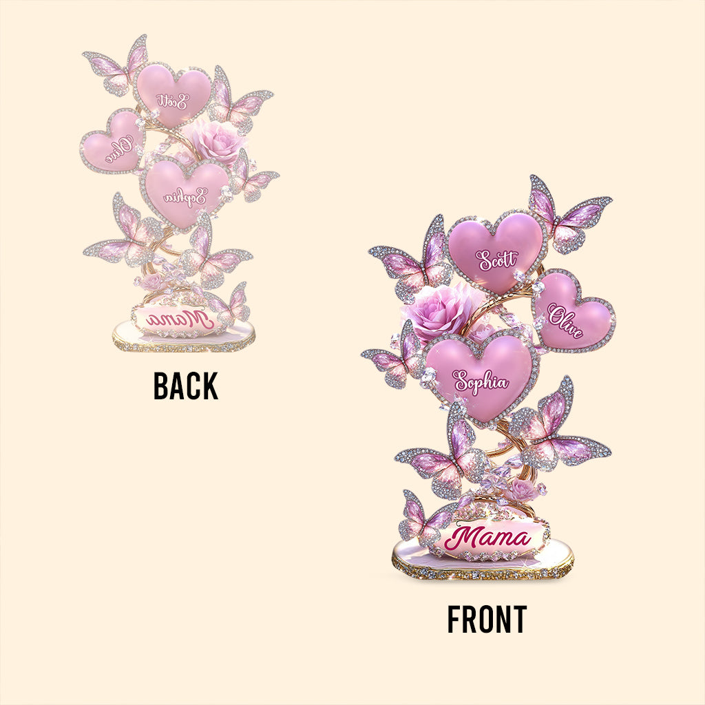 My Sweethearts Gift For Mom, Grandma - Personalized Mother Custom Shaped Acrylic Plaque