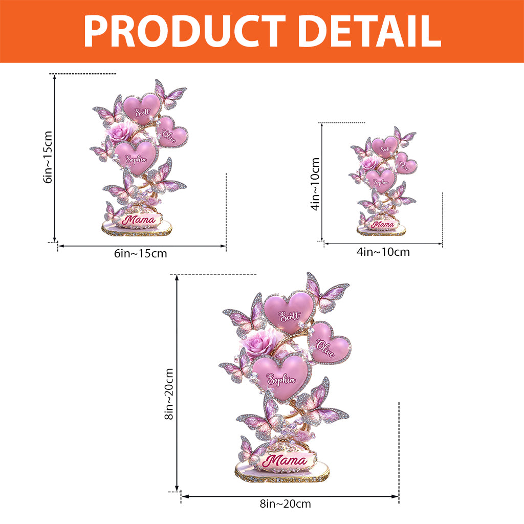 My Sweethearts Gift For Mom, Grandma - Personalized Mother Custom Shaped Acrylic Plaque