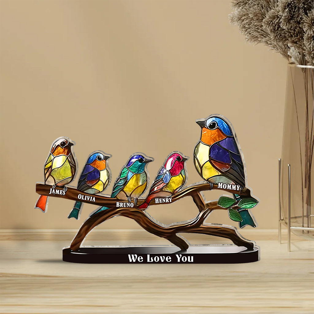 We Love You - Personalized Mother Custom Shaped Acrylic Plaque