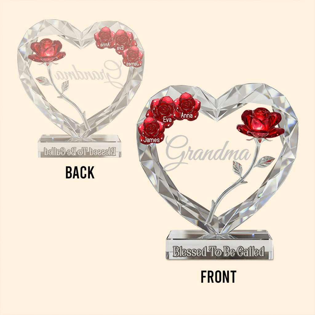 Blessed To Be Called Grandma - Personalized Grandma Custom Shaped Acrylic Plaque