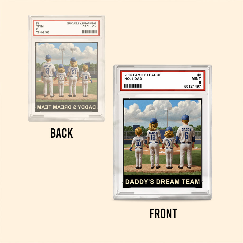 The Family League Card - Personalized Father Custom Shaped Acrylic Plaque